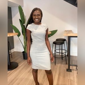 Gray Bodyfitted Work Dress